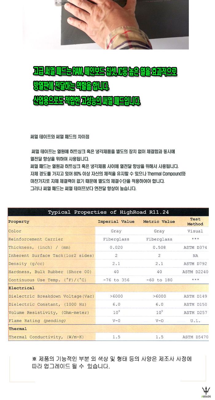 열전도용품/써멀패드/열전도테이프/냉각용패드/열전도패드/쿨러/써멀테이프/열전도테이프/냉각패드/방열판/