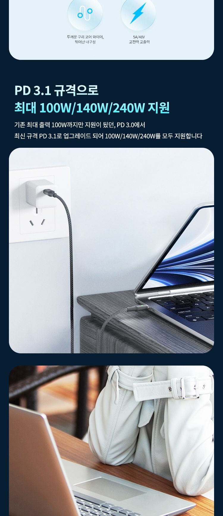 케이블/C형충전선/고속케이블/충전선/C형케이블/고속충전케이블/고속충전케이블/잔량표시/C타입충전선/C타