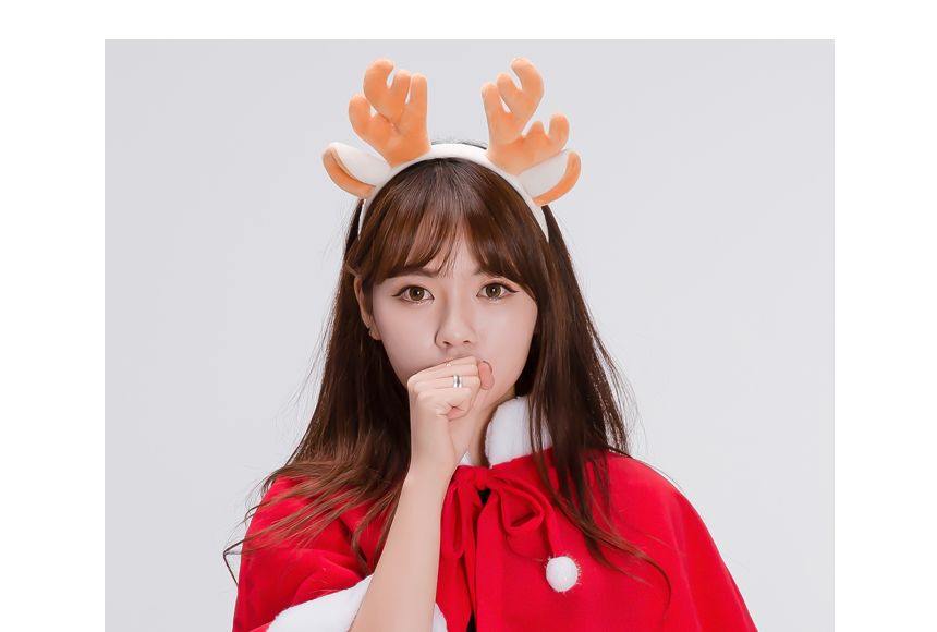 통통루돌프머리띠(브라운) 크리스마스 파티 머리띠/머리띠/크리스마스머리띠/파티머리띠/루돌프머리띠/루돌