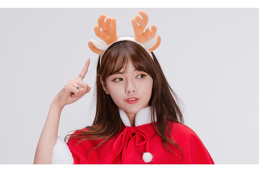 통통루돌프머리띠(브라운) 크리스마스 파티 머리띠/머리띠/크리스마스머리띠/파티머리띠/루돌프머리띠/루돌