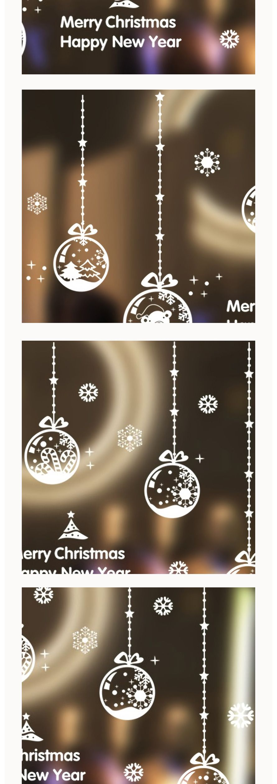 크리스마스윈도우스티커(화이트물방울) 파티 장식/창문스티커/윈도우스티커/윈도우장식/파티장식/홈파티장