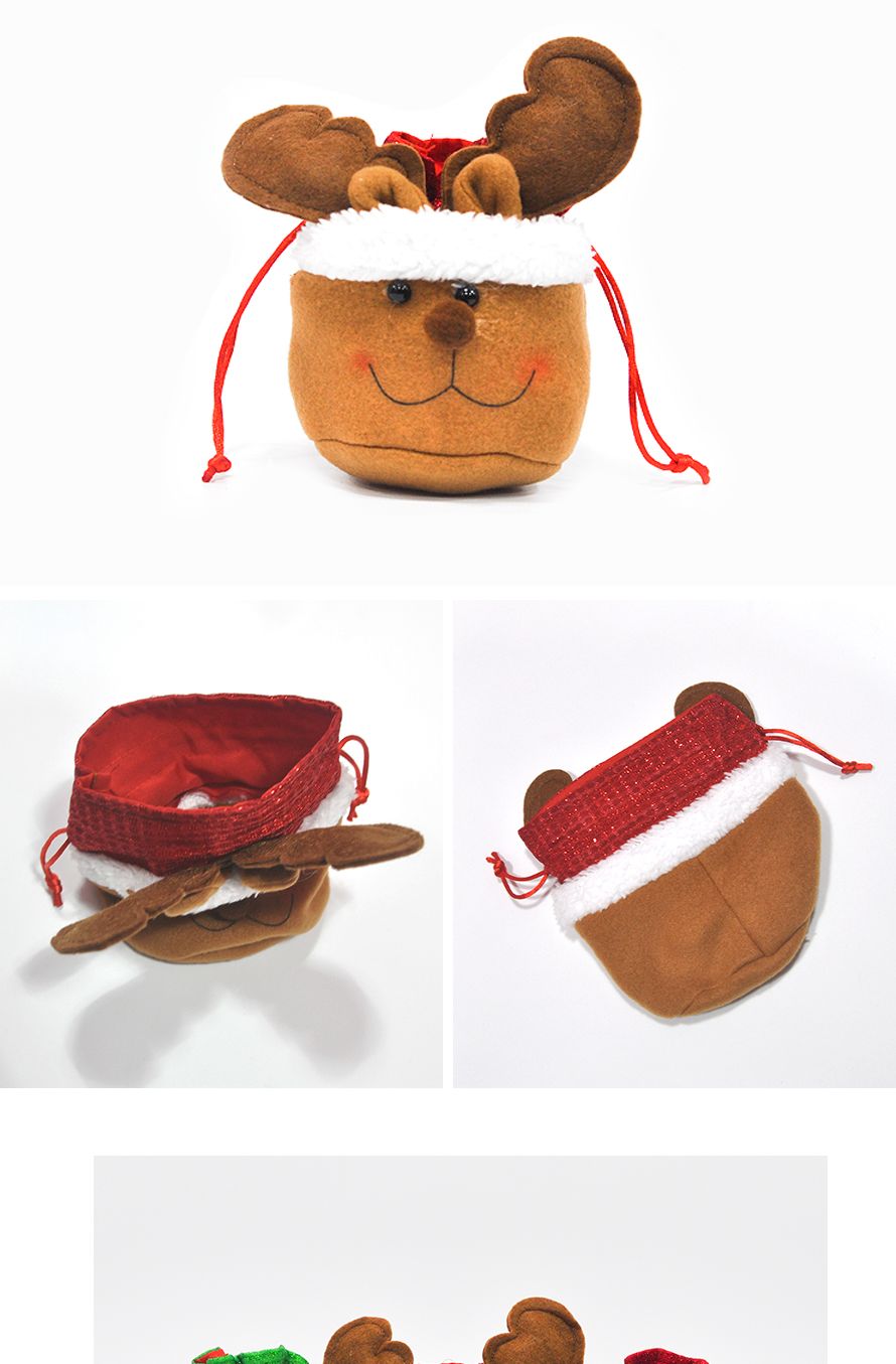 크리스마스사과선물주머니(루돌프)/장식품/크리스마스장식품/크리스마스자루/성탄주머니/선물주머니/크리스