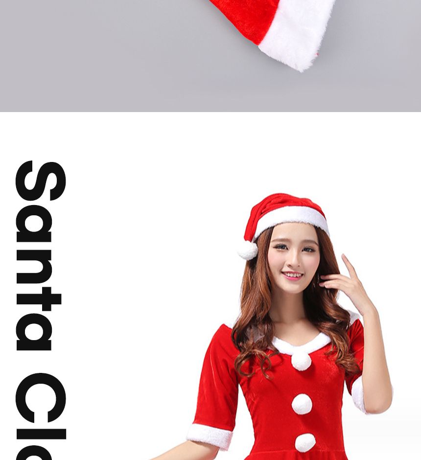 여자산타복세트(원피스B타입)/산타복/산타변장세트/산타복세트/산타/산타변장/산타변장용품/산타용장갑/산