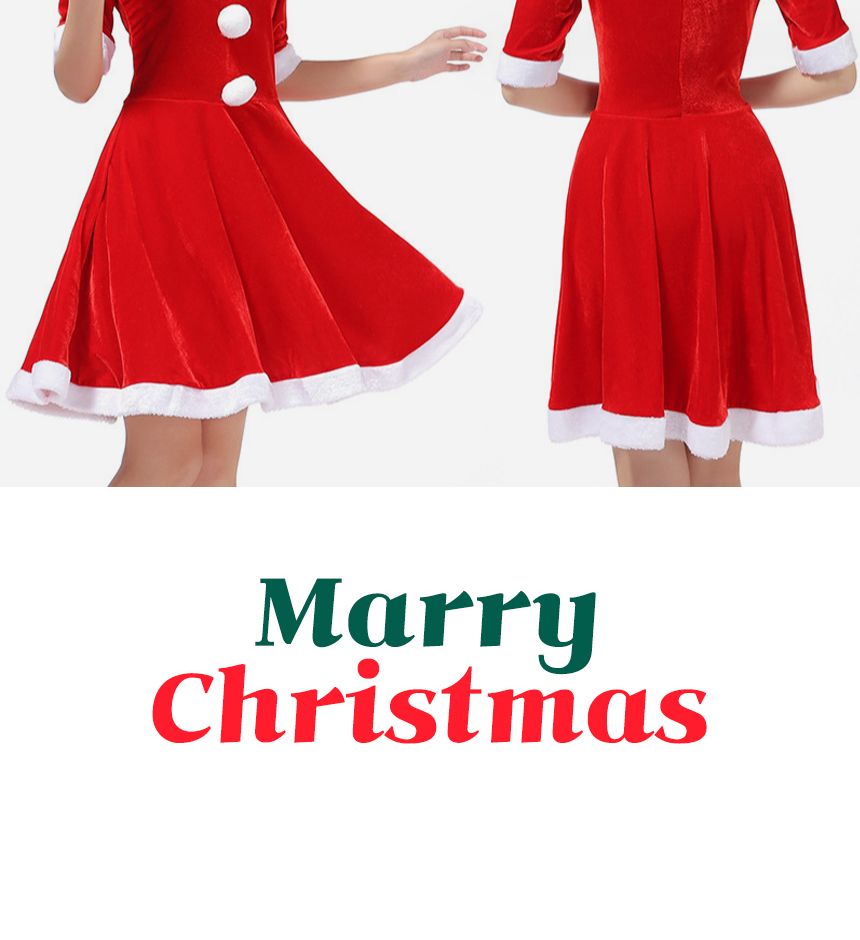 여자산타복세트(원피스B타입)/산타복/산타변장세트/산타복세트/산타/산타변장/산타변장용품/산타용장갑/산
