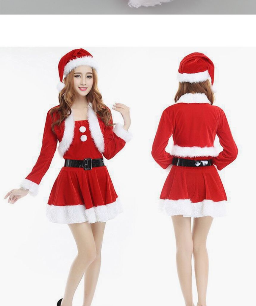 여자산타복세트(원피스C타입)/산타복/산타변장세트/산타복세트/산타/산타변장/산타변장용품/산타용장갑/산