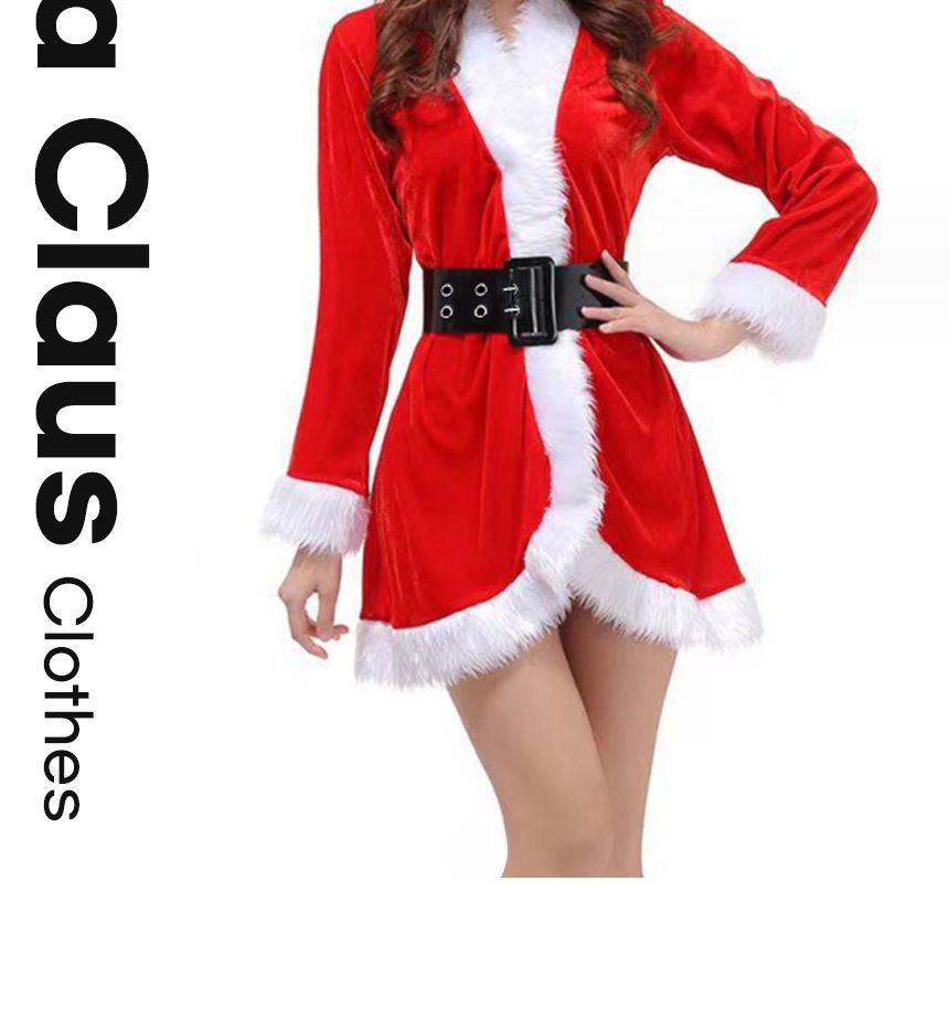 여자산타복세트(상의모자벨트3종)/산타복/산타변장세트/산타복세트/산타/산타변장/산타변장용품/산타용장갑