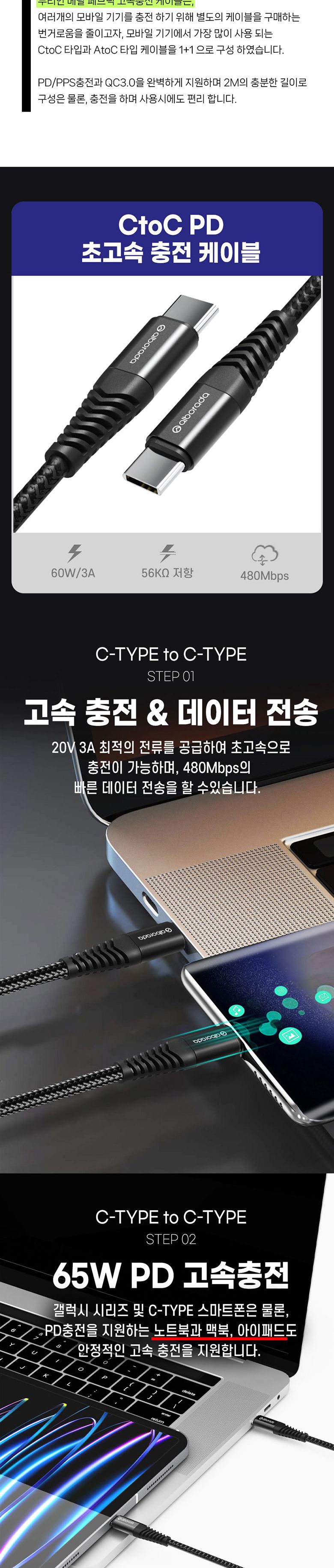 데이터케이블/C타입케이블/케이블/PD충전/초고속충전/고속충전/고속충전케이블/CTOC케이블/초고속케이블/충
