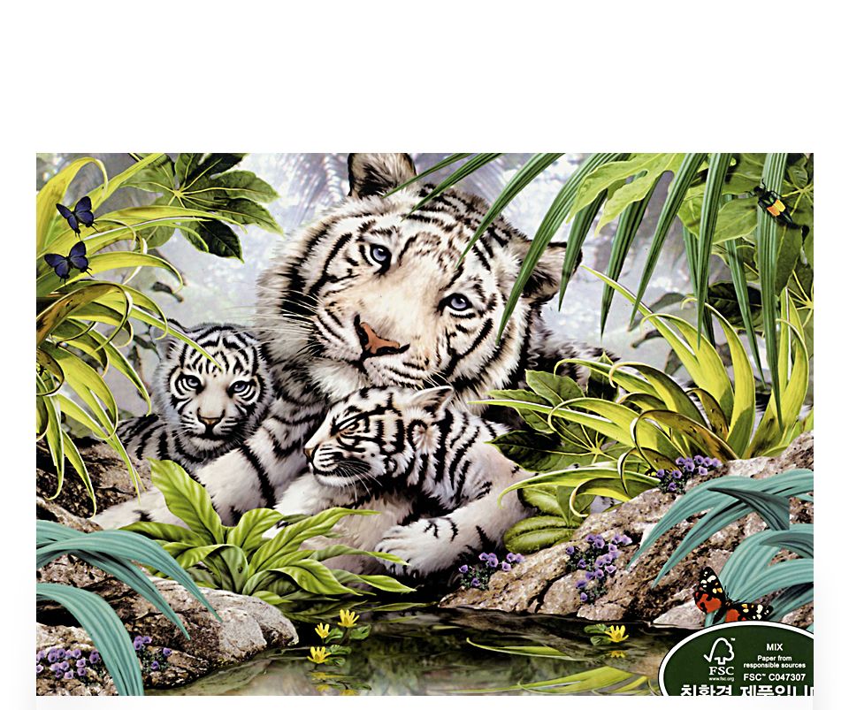 1000피스 숲속의 백호가족 직소퍼즐 PL1280/1000피스퍼즐/직소퍼즐/액자퍼즐/1000퍼즐/직소퍼즐액자/1000PC