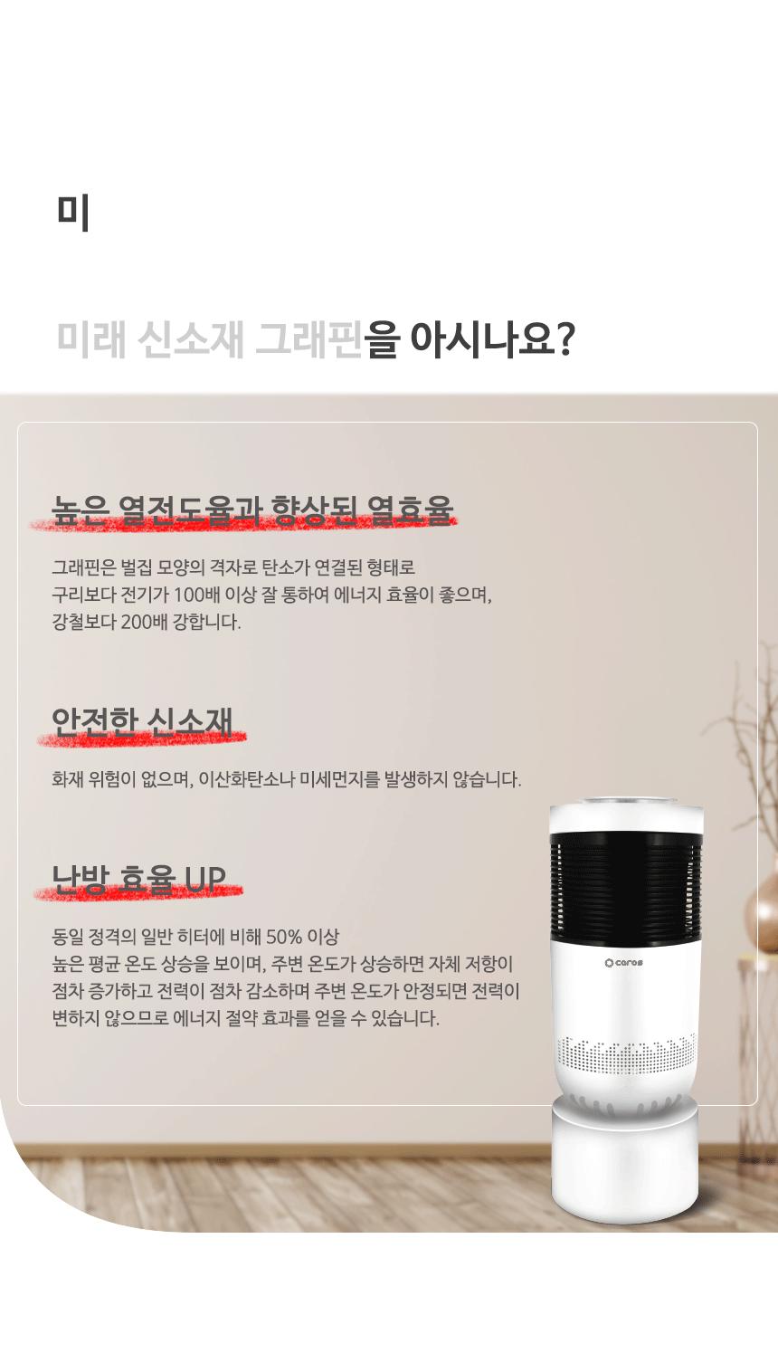 360도회전 그래핀 PTC히터 CEH-GS2KWB/온풍기/전기온풍기/스마트온풍기/PCT온풍기/전기난로/전기온풍기/난