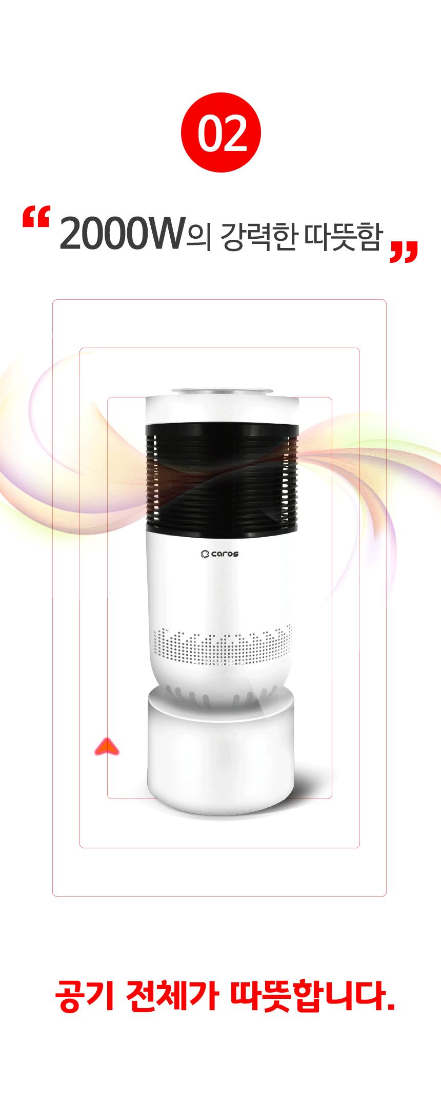 360도회전 그래핀 PTC히터 CEH-GS2KWB/온풍기/전기온풍기/스마트온풍기/PCT온풍기/전기난로/전기온풍기/난