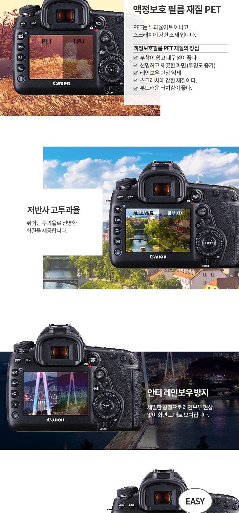 ALLDA 니콘 D7500 전용 방탄필름 3H필름/니콘방탄필름/니콘액정커버/니콘액정글라스/니콘글라스액정커버/방