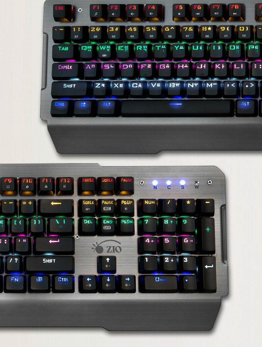 ZIO DT70 레인보우LED 기계식 게이밍 키보드 갈축/키보드/게임키보드/기계식키보드/게이밍키보드/라이팅키
