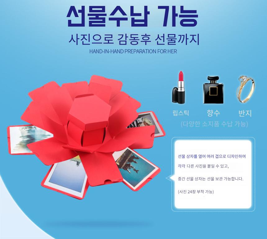 서프라이즈 박스 기프트 선물 포장 여자가 프로포즈/선물상자/선물포장/선물박스/선물포장박스/서프라이즈