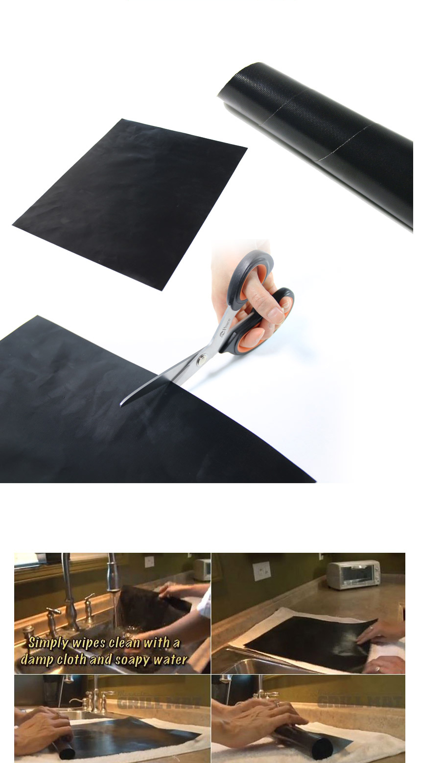 미라클 바베큐 그릴매트 2p 캠핑불판 석쇠호일 BBQ/그릴/그릴매트/그릴판/석쇠매트/석쇠용매트/석쇠그릴판/