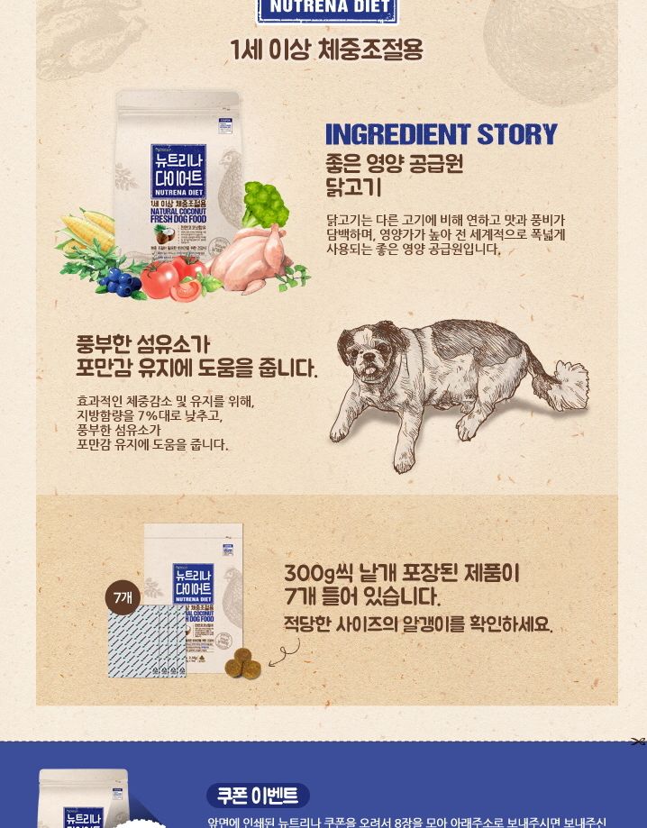 무게관리 2.1kg 애완동물 반려견 강아지 영양 간식/체중조절/체중조절사료/무게조절사료/어덜트용사료/건식