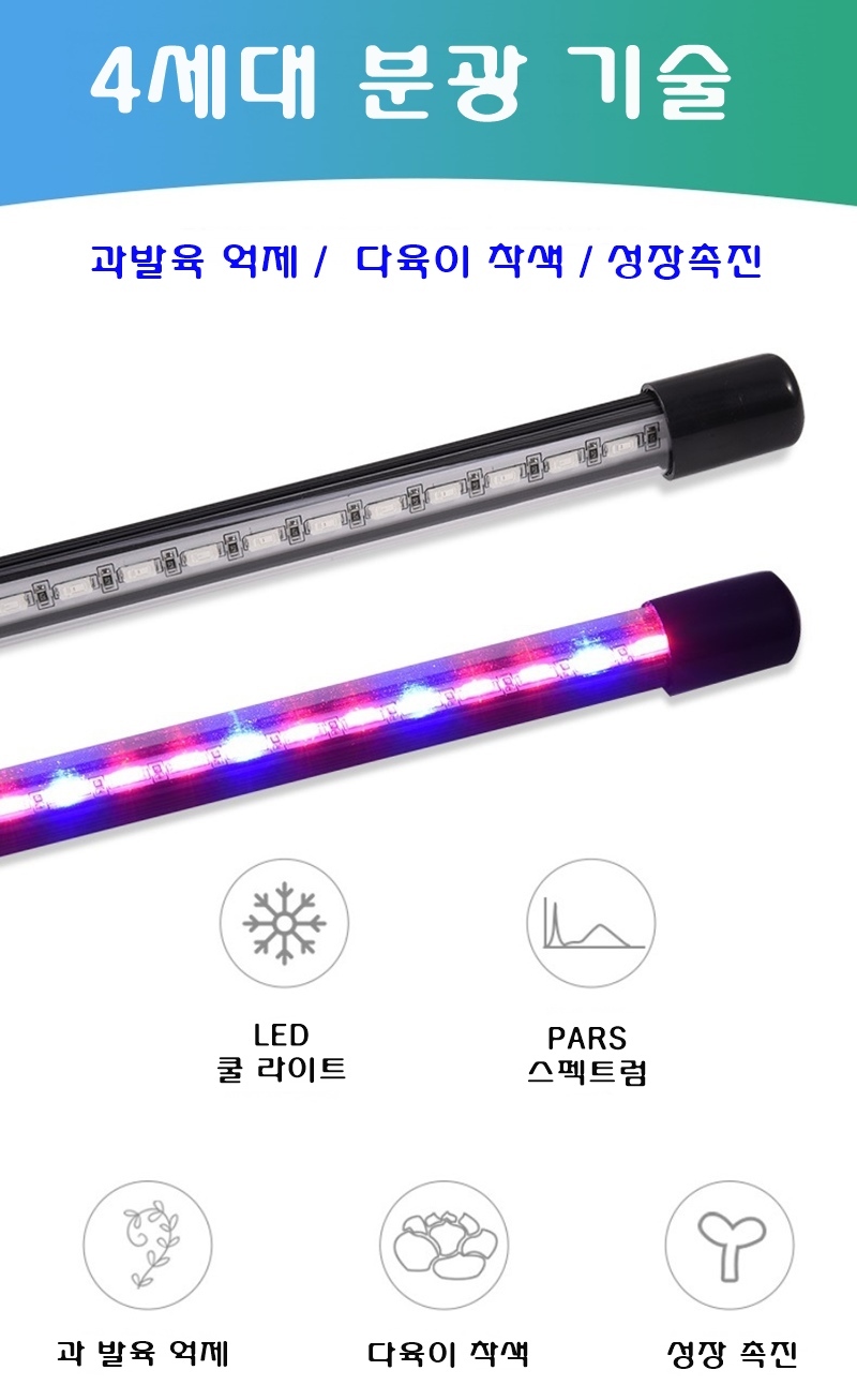 식물 성장등 램프 LED 조명 변광 3색 집게형/조명/식물조명/원예조명/재배/식물재배/재배용조명/식물키우기