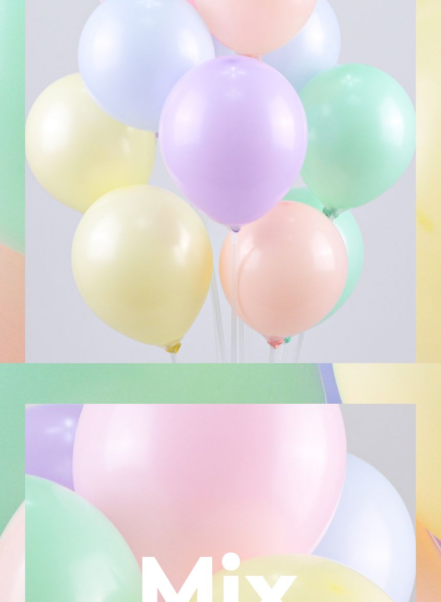 파티 장식 풍선 100개 생일 홈파티용 돌잔치 혼합색상/파티용품/파티풍선/파티장식/풍선장식/파스텔풍선/생