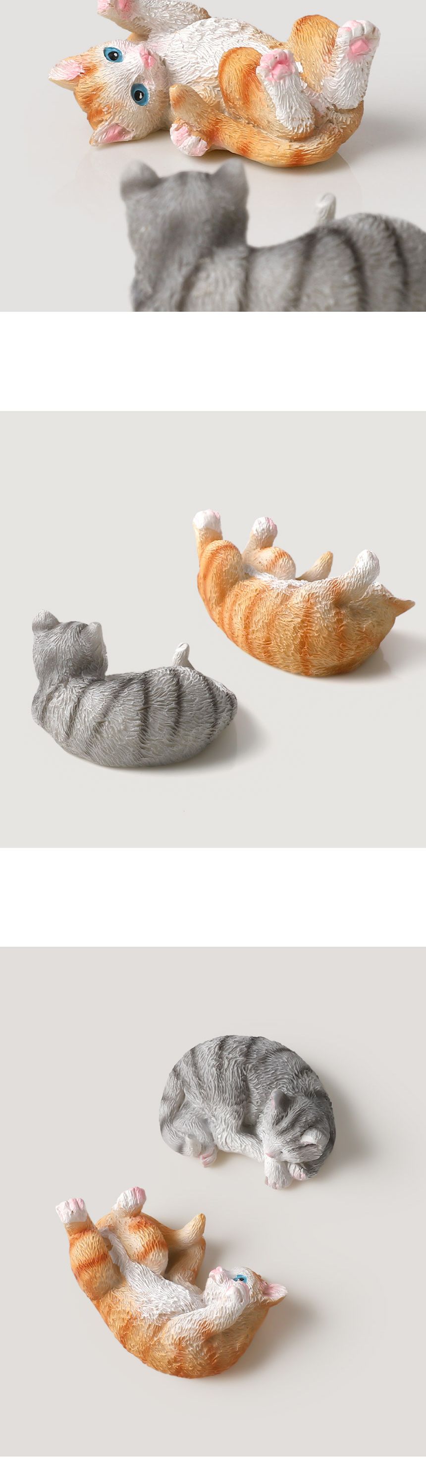 피규어세트 고양이 미니어처 인테리어 장식 소품 2P/귀여운소품/장식소품/현관인테리어소품/피규어세트/책