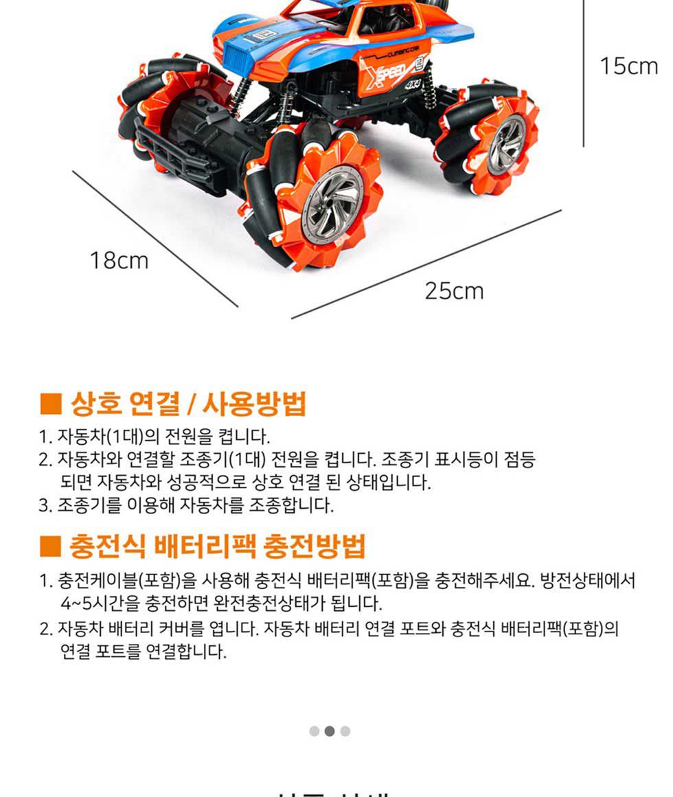 오프로드 엑스트림 레드블루 신개념 RC 무선카/RC카/모형카/모형자동차/오프로드카/무선오프로드카/어린이