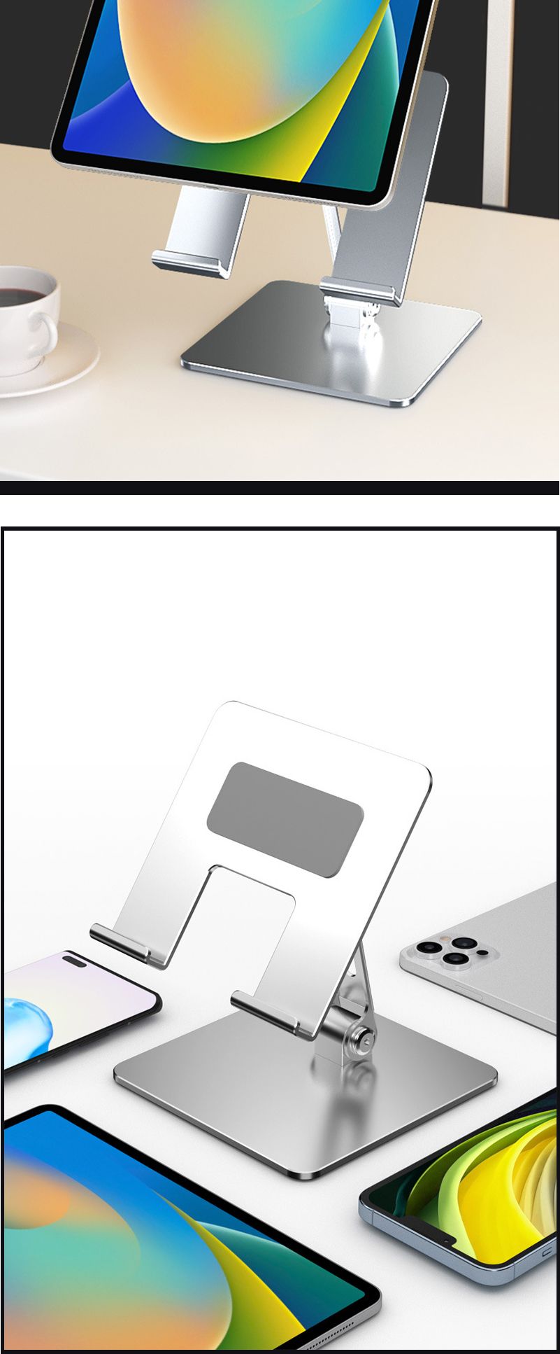 갤럭시탭거치대/메탈아이패드스탠드/접이식받침대/각도조절/태블릿스탠드/탁상용거치대/태블릿받침대/태블