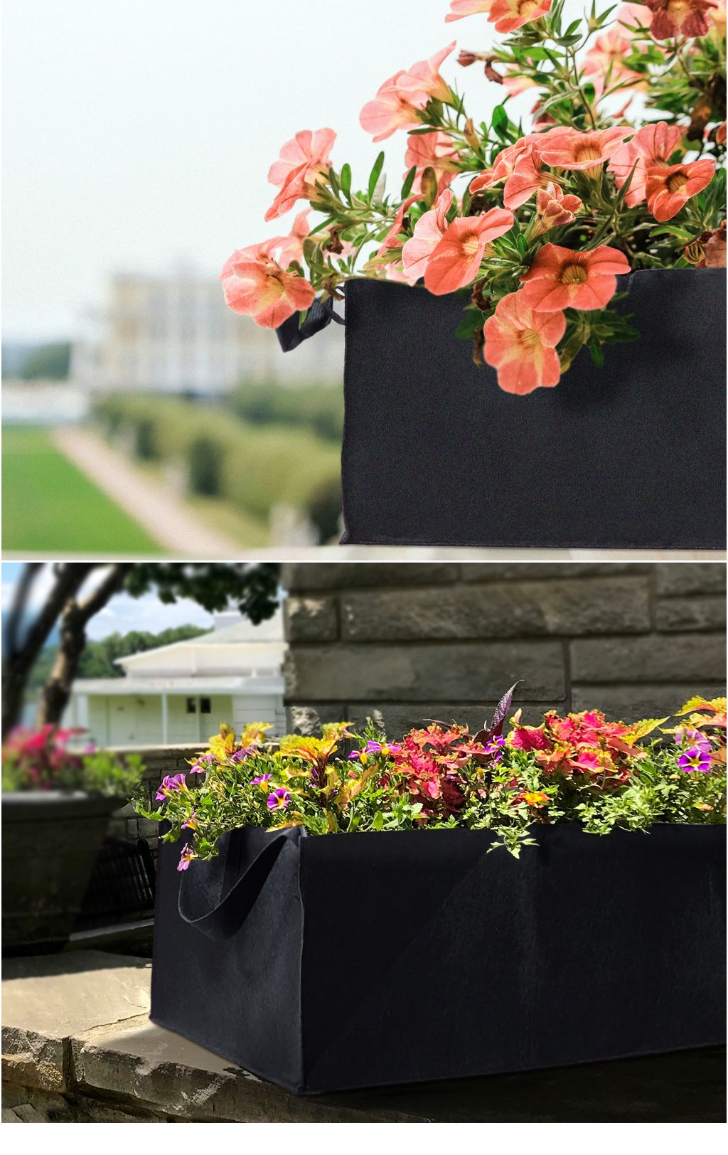 텃밭 화분 부직포 베란다 60x30 사각/화분/부직포화분/화분부직포커버/가정용부직포화분/부직포화분/부직포