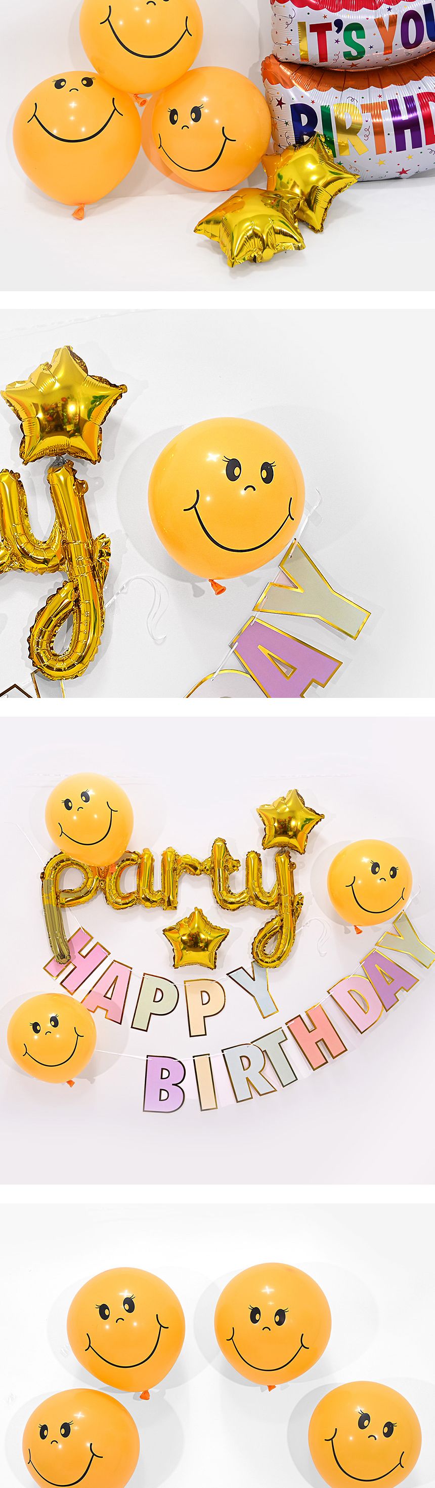 네오30cm스마일풍선100개/스마일풍선/스마일장식/풍선/파티/파티용품/생일/생일파티풍선/생일파티/인쇄풍선