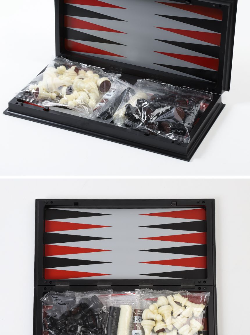 백개먼 3in1 체스판(31cmX31cm)체커 접이식 자석 보드/체스판/체스놀이/체스게임/보드게임/체스게임판/체스