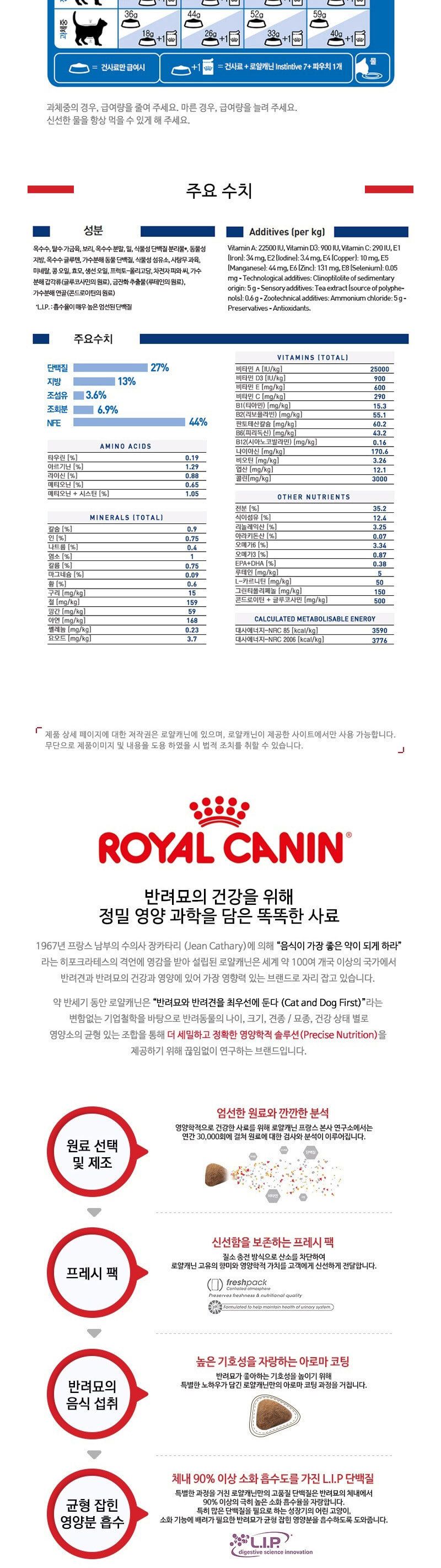 로얄캐닌 캣 인도어7+ 1.5kg/사료/고양이밥/고양이사료/캣사료/고급사료/길냥이사료/길냥이밥/건식사료/로