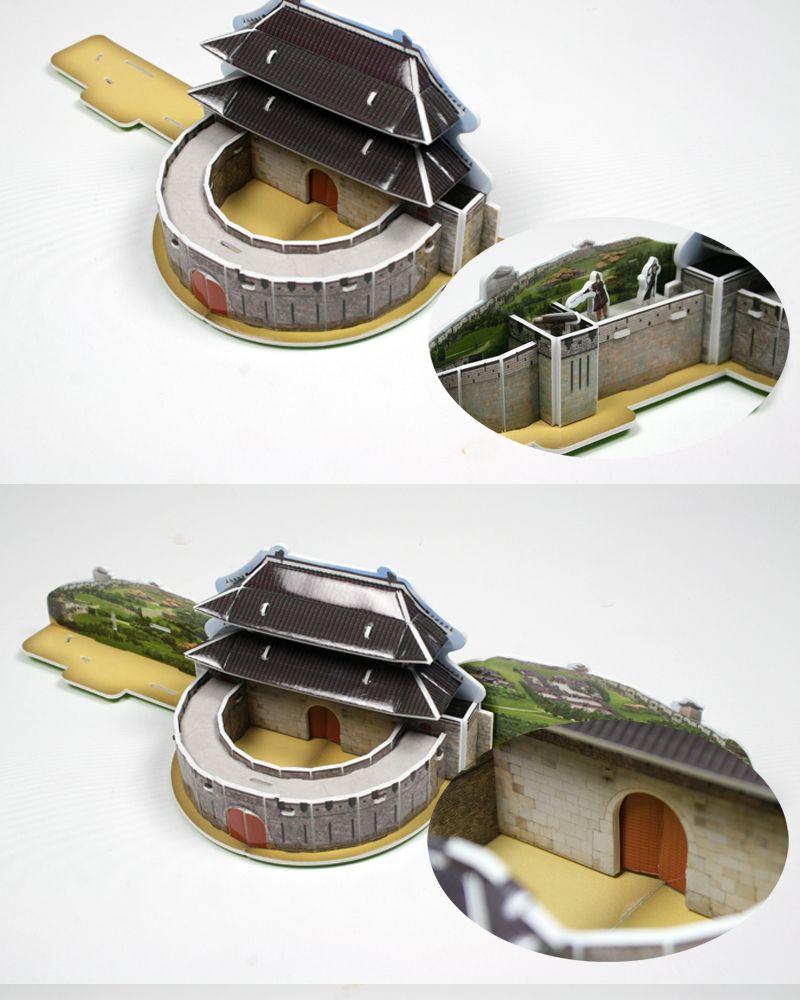 3D 입체퍼즐 - 수원화성의 정문 장안문/입체퍼즐/3D퍼즐/취미퍼즐/수집용퍼즐/목재퍼즐/건축물퍼즐/건축물3