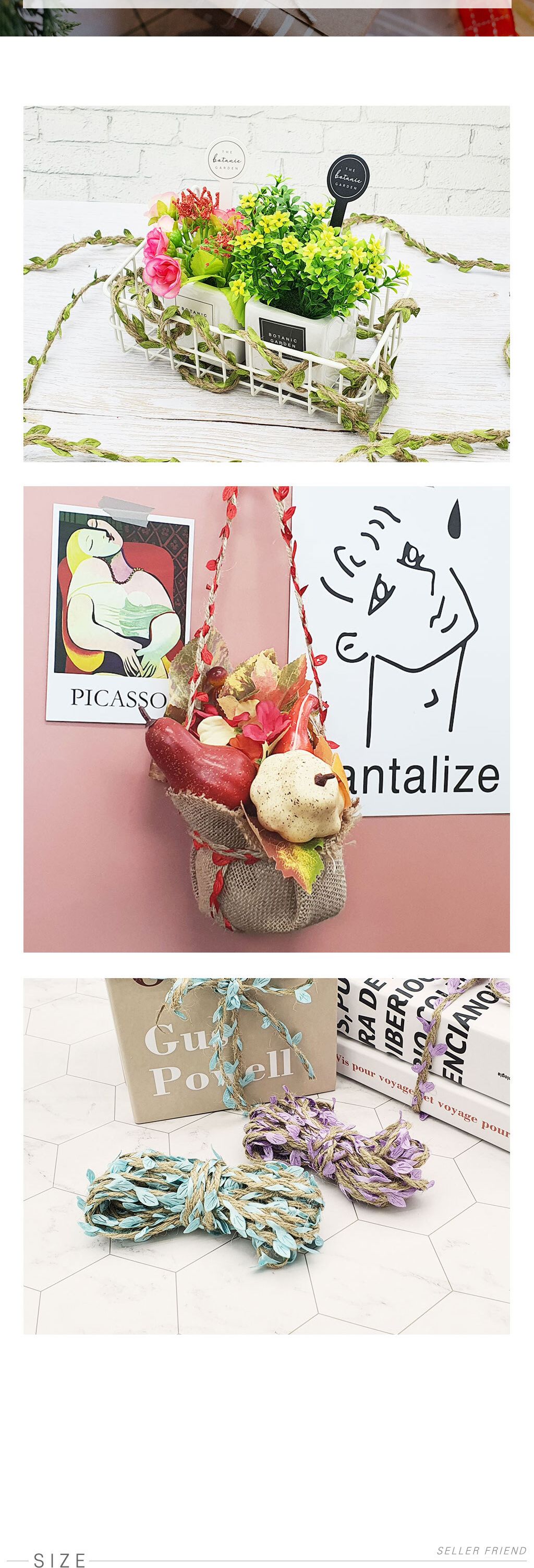 다목적마끈 컬러 넝쿨 마끈 10m/사용이편리한/깔끔하고편리/농자재/그물망/넝쿨/식물키우기/텃밭/네트/다육