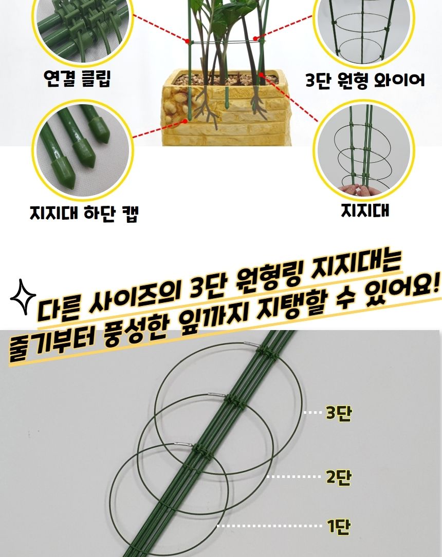 조절지지대 원형 화분 식물지지대 75cm/지주대/사용이편리한/식물키우기/깔끔하고편리/넝쿨/혁신적인/행복