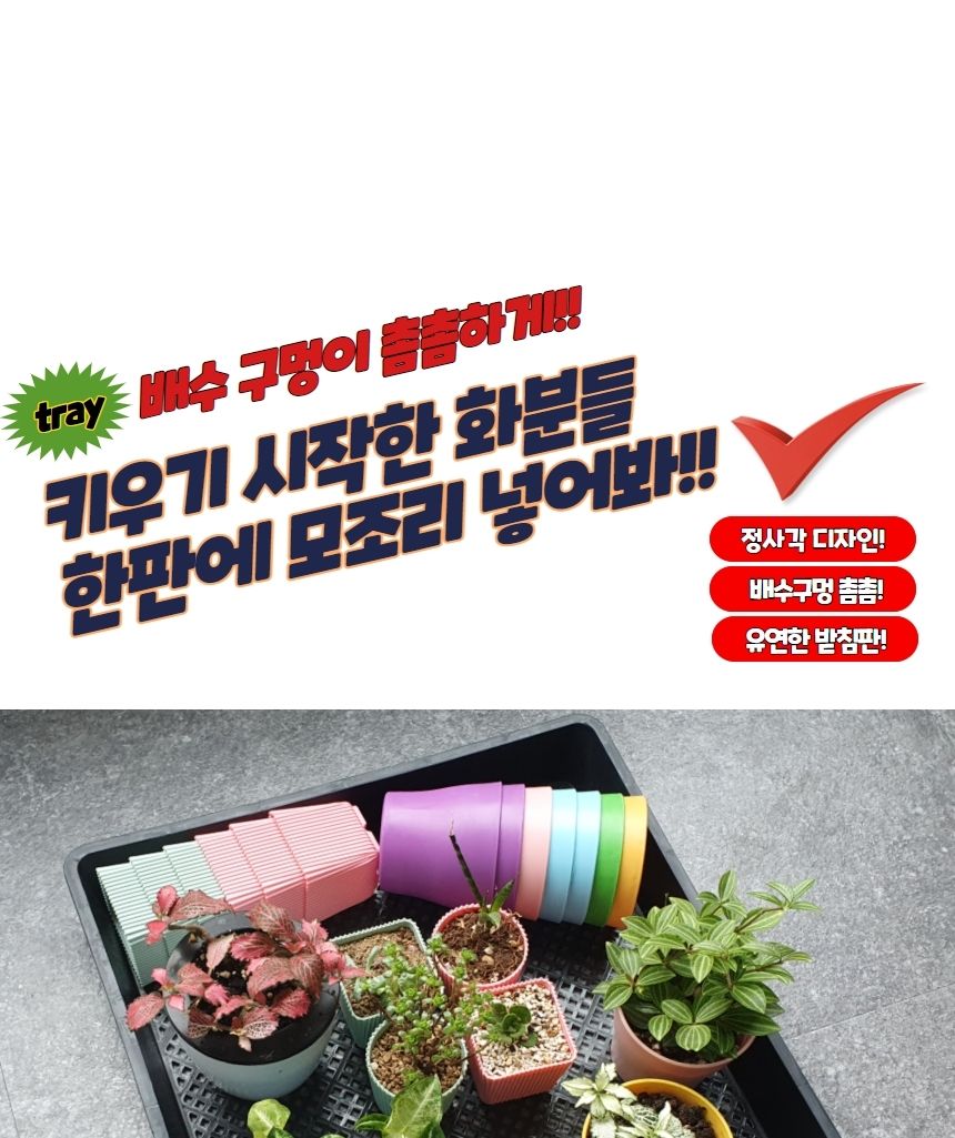 화분받침대 정사각 모종 모판 받침판 트레이/모종판/모종트레이/육묘판/육모트레이/파종/육묘상자/삽목상자
