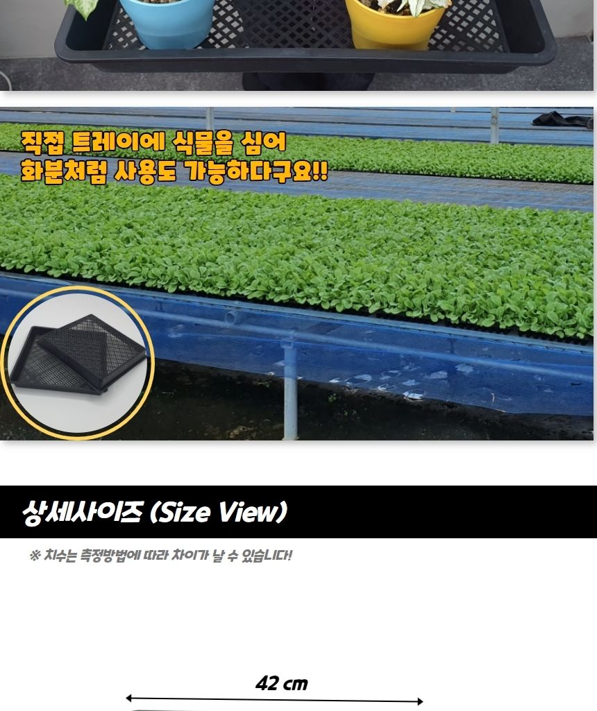 화분받침대 정사각 모종 모판 받침판 트레이/모종판/모종트레이/육묘판/육모트레이/파종/육묘상자/삽목상자