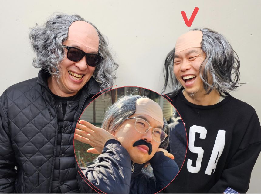 마빡이가발 직모머리 마빡이 대머리 가발/코믹소품/가면/가발/게임용품/파티용소품/생일파티용품/파티용가