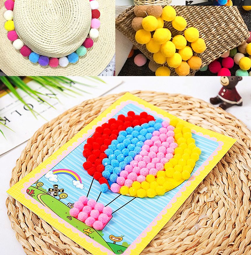 뿅뿅이 400g (크기혼합 칼라혼합) 폼폼이 색방울/뿅뿅이/폼폼이/폼폼/색방울/칼라솜/미술재료/방울폼폼이/