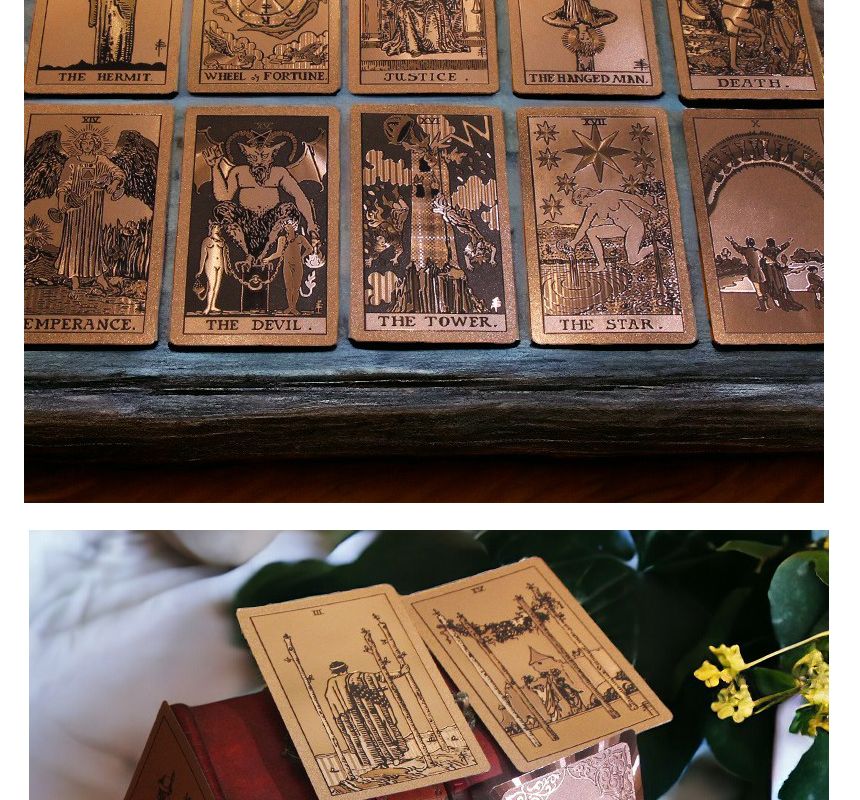 더풀타로 에디션 타로카드 로즈골드 유니버셜 웨이트/카드/카드놀이/타로/타로카드/타로카드세트/유니버셜