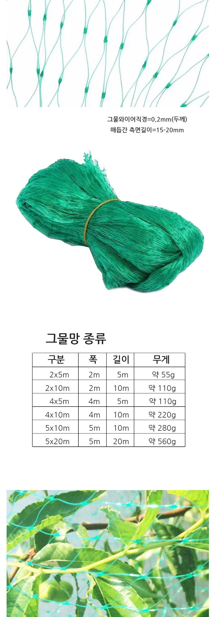 새방지 과수보호 그물 2M x 10M 조류방지 새그물/안티버드/조류방지/조류쫓기/방조망/새방지/새쫓기/안티버
