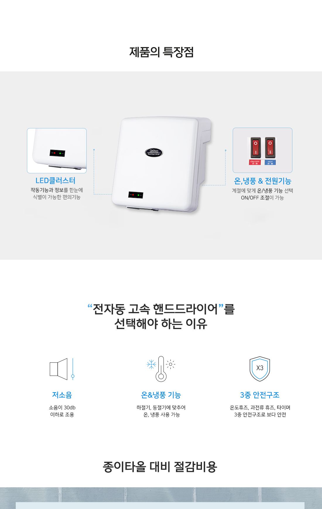 핸드드라이어 HTE-300/화장실핸드드라이/고속핸드드라이/초고속핸드드라이/욕실부착핸드드라이/벽걸이핸드