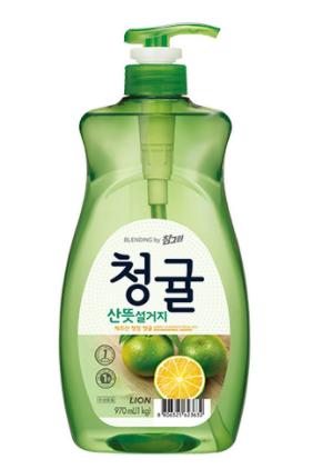 참그린 주방세제 청귤1kg 용기형/주방세제/가정용세제/식기세제/설거지용품/설거지세제/세제/부엌용품/기름