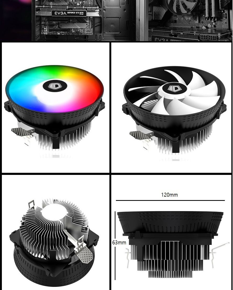 CPU 쿨러 RGB 인텔 AMD TDP 100W 쿨링팬 PC 튜닝 공랭/쿨러/CPU쿨러/공랭/공냉/INTEL/인텔/인텔12세대/CPU1