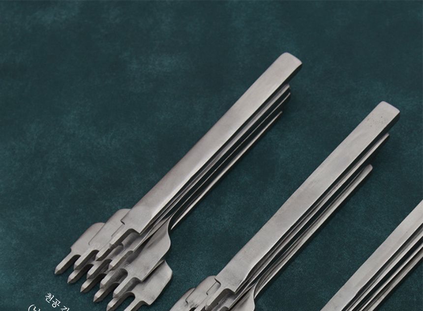 지갑 가죽 공예 바느질 작업 다이아몬드 치즐 세트/그리프/가죽공예/가죽공예도구/목타/치즐/다이아몬드치