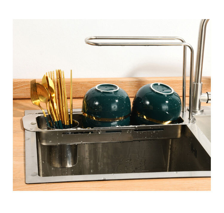 접이식 싱크대 물빠짐 수세미받침 걸이 받침대 스텐/수세미걸이/수세미받침대/씽크대수세미걸이/수세미보관