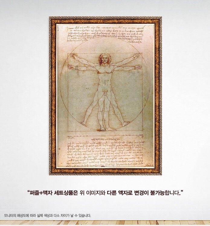 500조각 직소퍼즐 - 인체비례도 (액자포함)/그림맞추기/그림퍼즐/퍼즐놀이/직소퍼즐/퍼즐/조각퍼즐/취미퍼