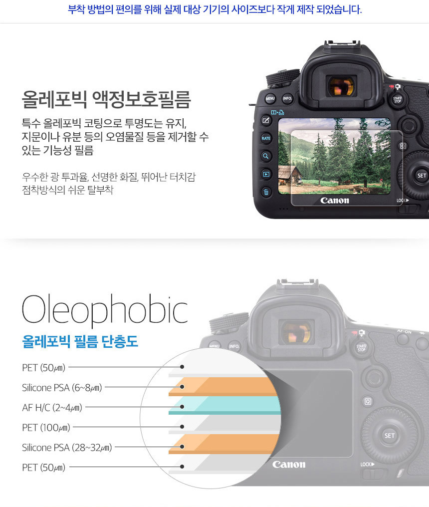 버블필름/액정필름/5DMARK4/보호필름/카메라필름