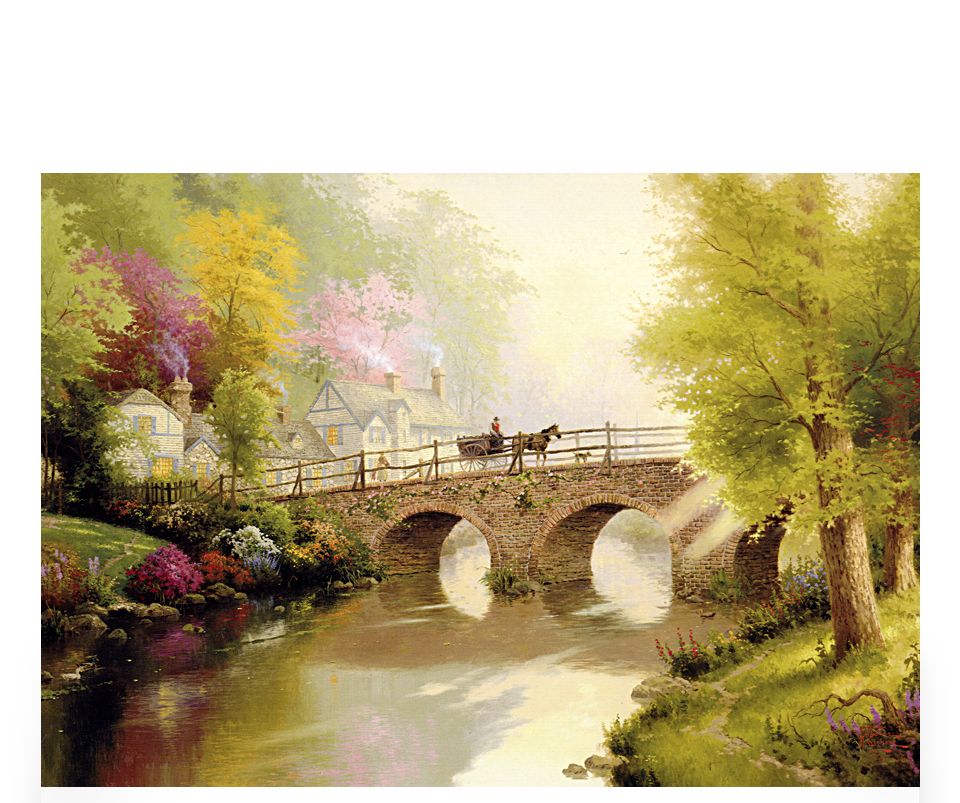 1000조각 직소퍼즐 - 고향의 다리 앤틱실버 액자세트/1000피스퍼즐/취미퍼즐/퍼즐놀이/그림퍼즐/그림맞추기