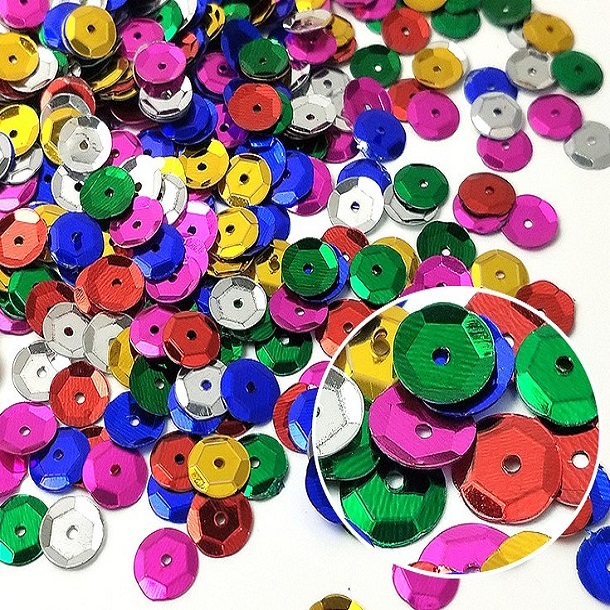 스팡클 육각 약 500g 대용량 벌크 스팽글 비즈공예/팔찌구슬/플라스틱비즈/비즈구슬/아크릴비즈/공예재료/