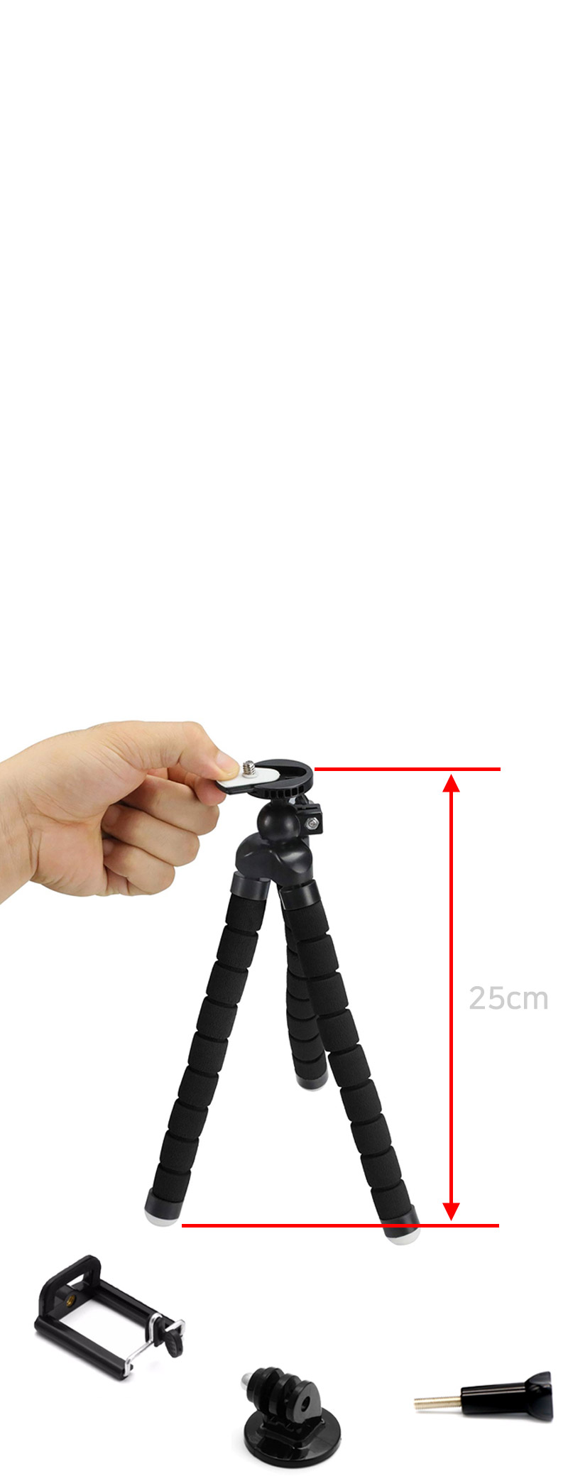 GOPRO9 호환 액션캠 관절 삼각대 대형 문어 고릴라/삼각대/캠삼각대/휴대폰삼각대/액션캡용삼각대/고프로삼