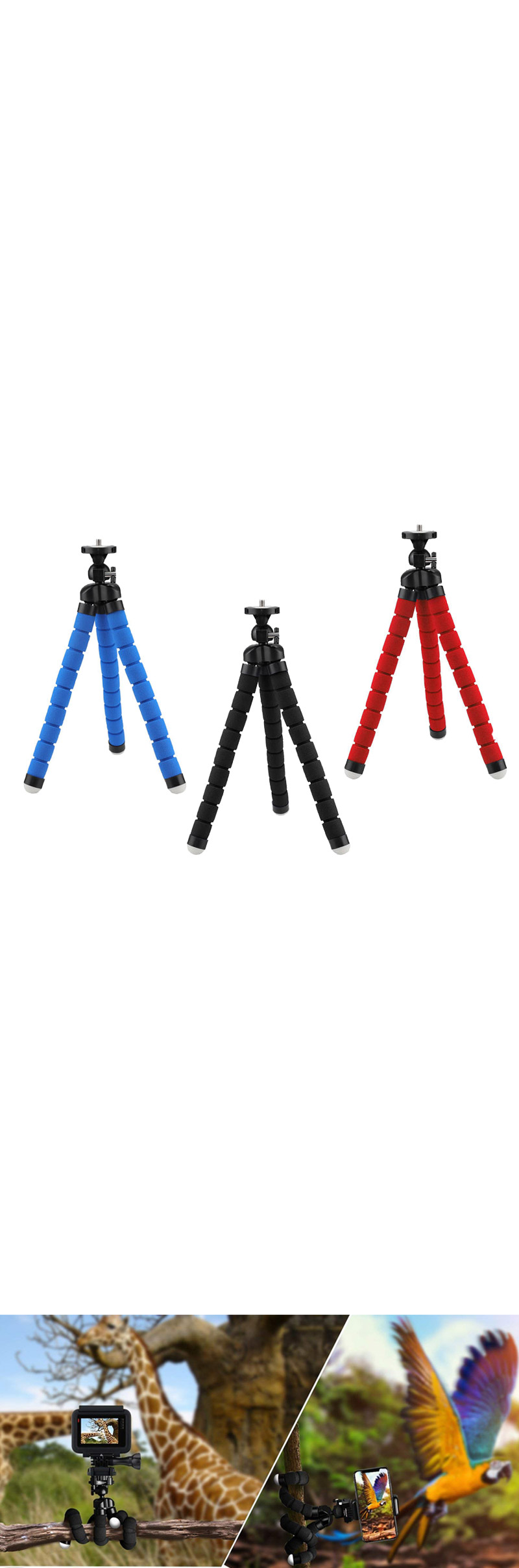 GOPRO9 호환 액션캠 관절 삼각대 대형 문어 고릴라/삼각대/캠삼각대/휴대폰삼각대/액션캡용삼각대/고프로삼