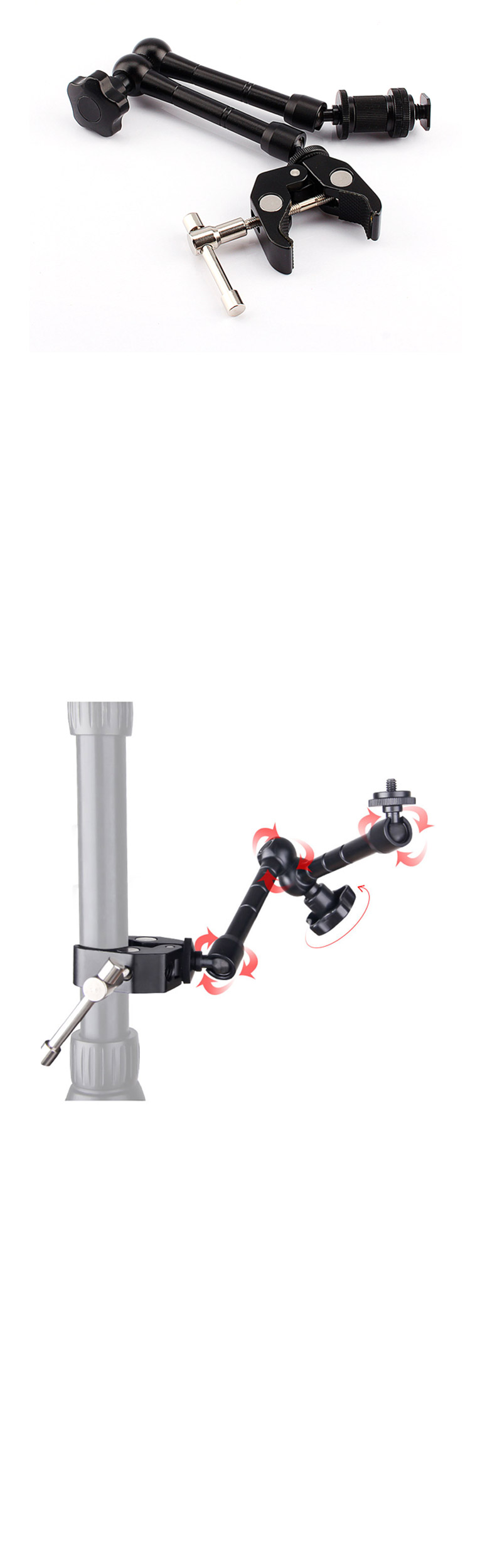 고프로9 호환 슈퍼 클램프 매직암 마운트 방송 촬영/자전거캠거치대/바이크캠거치대/액션캠거치대/액션캠용