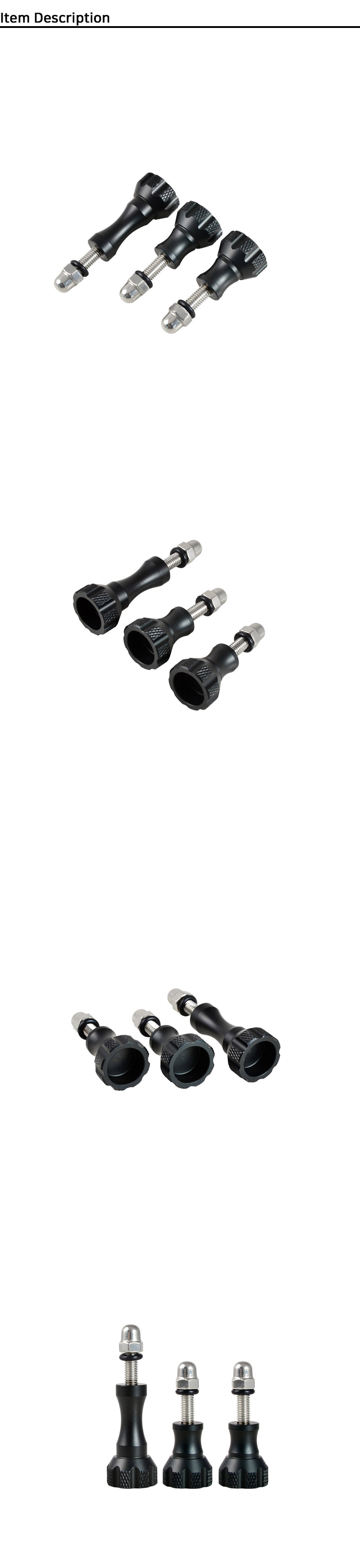 고프로9 호환 알미늄 스크류 아이언 나사 볼트 셋트/액션캠부품/카메라부품/액션캠나사/액션캠스크류/액션